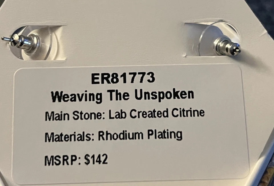 Pendientes Bomb Party Weaving The Unspoken Noviembre 2025 Citrino Sobre Rodio Foto 2 de 3