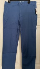  65 Izod  Saltwater  Men  s Stretch Chino Long Pants Sz 32  Royel  Blue