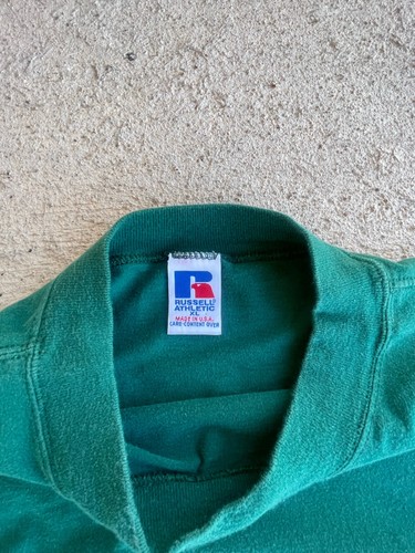 Herren Vintage 90s Russell Athletic Green High Cotton Longsleeve T-Shirt - XL - Bild 2 von 5