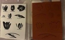 Stampin Up Terrific Tulips Stamp Set of 9 Retired Scrapbook Card making Crafts