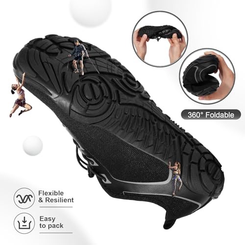 Hike Barefoot Shoes Women Men Minimalist Healthy Wide 8 Women/7 Men A1 Black 1 - Picture 4 of 6