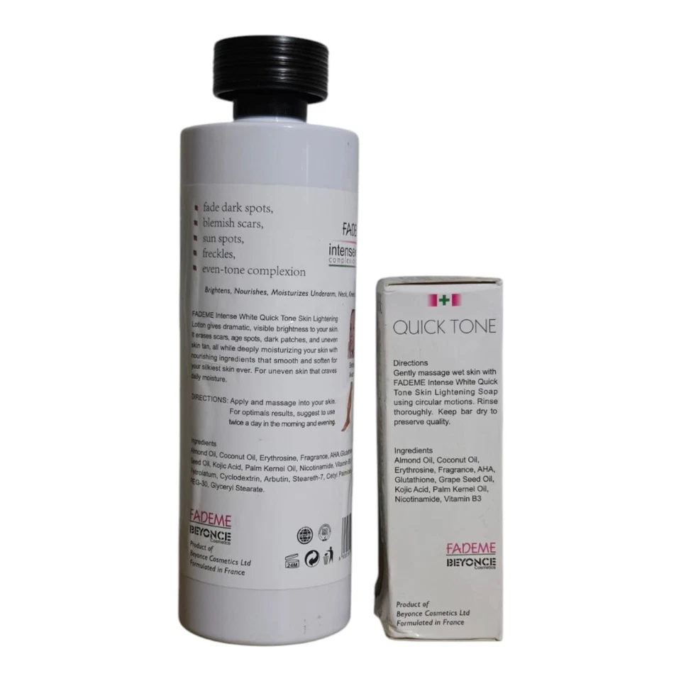 Loción corporal brillante tono rápido Fademe, jabón Foto 4 de 4