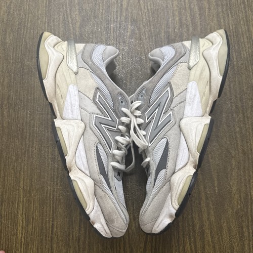 New Balance 9060 Rain Cloud Hombre Talla 9 D Blanco Gris Usado Sin Caja - Imagen 1 de 14