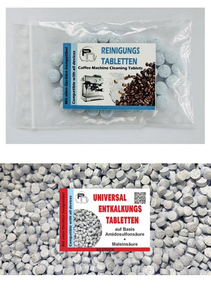 50 Entkalkungstabletten + 50 Reinigungstabletten FüR Kaffeevollautomaten Pfleges-image