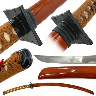 Afro Samurai handmade Tachi katana sword with Wood Scabbard - Overall 43''