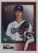 2023 Transcendent Collection Icons Chrome Red Refractor 3/5 Bobby Miller #2 1n58