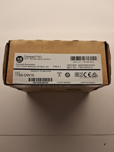 Neu werkseitig versiegelt AB 1769-OW16 16-P AC/DC Relaisausgang