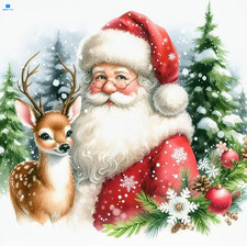 Christmas Diamond Art Kits for Adults Beginners,5D DIY Santa Claus KM393-1