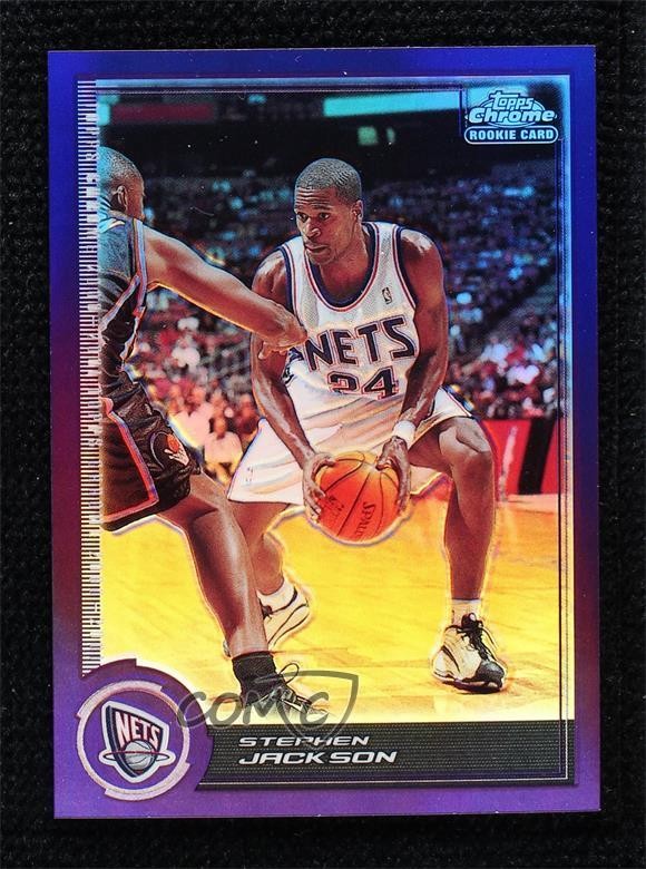 2000-01 Topps Chrome Refractor 41/199 Stephen Jackson #196 Rookie RC 3c7