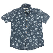 Billabong Button Shirt Youth Kids Boys Small Hawaiian Pocket Short Sleeve Floral