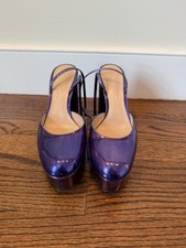 Gianvito Rossi Purple Platform With Ankle Str...