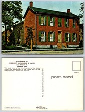 Rutherford B. Hayes Birthplace Delaware Ohio Postcard 1974 Dexter Press