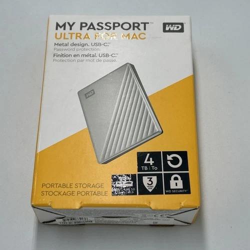 Western Digital My Passport Ultra for Mac 4TB 2.5 " External Hard Drive - New