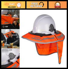 Outdoor Sun Hat with Neck Flap, 50 UPF Protection, Hi-Visibility Fabric, Hard H