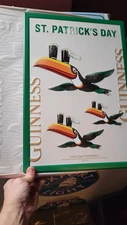 Guinness Beer St. Patrick's Day Toucan Bird Pints Glasses Tin Sign Irish Bar New
