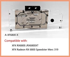 Granzon A-XF6800-X GPU Water Block Use For XFX Radeon RX 6800 Speedster Merc 319
