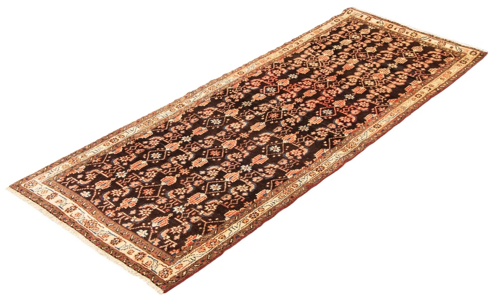 Alfombra de corredor tradicional oriental vintage anudada a mano de 3'5" x 8'11" Foto 4 de 4