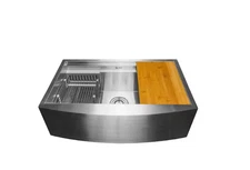 AKDY 30x20" Farmhouse Apron Front Workstation Kitchen Sink Single Bowl Stainless