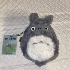 Studio Ghibli My Neighbor Totoro Plush Mini Pouch Coin Purse Bag 12cm Gray New