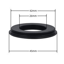 M26x1 Female to M42x1 Male All-Metal Flange Adapter Ring 5mm Thick