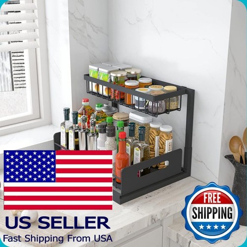 Under Sink Organizer Pull Out Cabinet Storage Shelves for Kitchen Bathroom, 2 - Bild 5 von 7