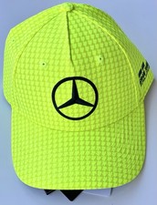 Mercedes AMG F1 Driver Lewis Hamilton Unisex Neón Amarillo/Neón Sombrero Carreras Nuevo
