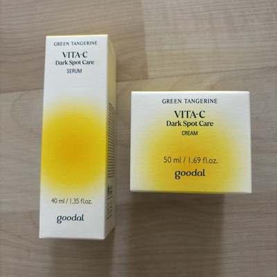 Goodal Green Tangerine Vita-C Dark Spot Care Serum und Cream, Creme, NEU