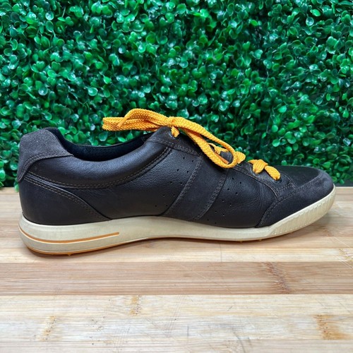 Ecco Original Golf Street Mens Shoes Chocolate Orange Trim Mens EU 44 US 10.5 - Picture 7 of 9