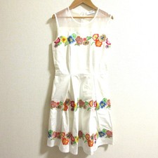 blugirl Blumarine Flower Embroidery Sleeveless Dress Size 40 White Women USED