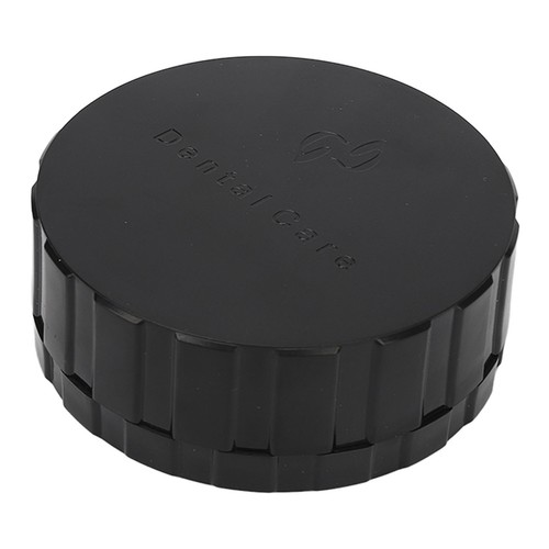Caja de procesamiento de chapa dentadura dentadura forma redonda reutilizable negra caja de almacenamiento de dentadura OMO - Imagen 12 de 22