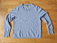 J Crew Everyday Cashmere in Port Blue Slim Fit Crewneck Sweater L