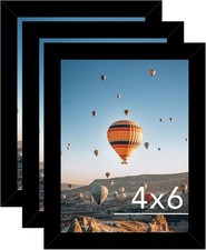 Set of 3 Black 4x6 Picture Frames