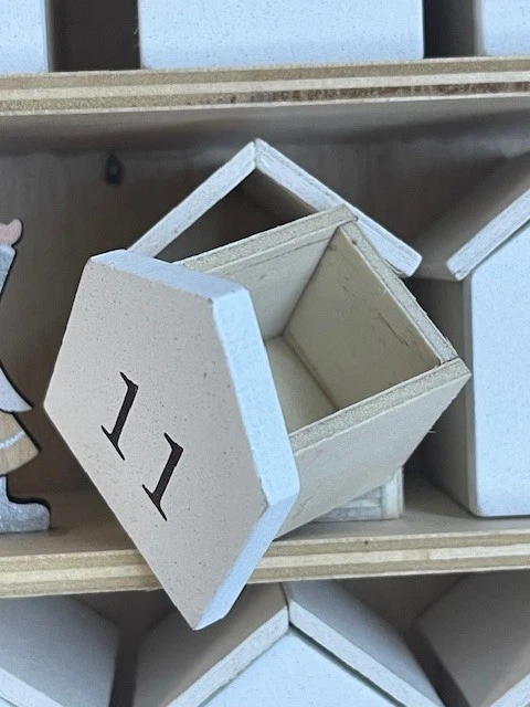 Wooden Advent Calendar Reusable 25 "treat" Drawers Christmas Countdown Lot of 2 - Image 3 of 4