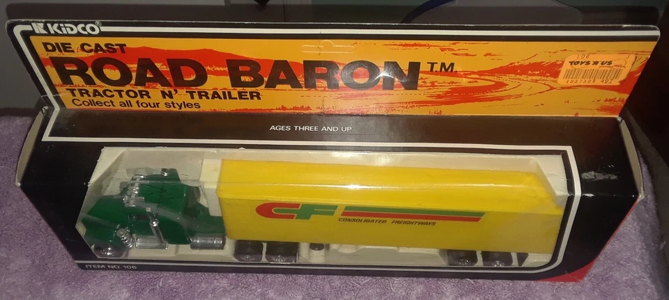 RARE VINTAGE 1979 KiDCO ROAD BARON CF TRACTOR TRAILER CONSOLIDATED FREIGHTWAYS - Image 4 of 4