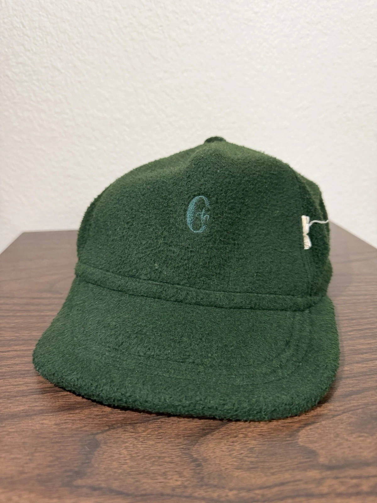 Vintage Conte of Florence Green Adjustable Hat Cap Made In Italy Size 59 Italian