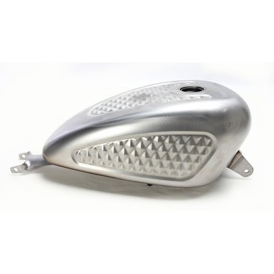 Drag Specialties Raw Diamond Pattern Style Custom Gas Tank (3 gal.) - 0701-0836