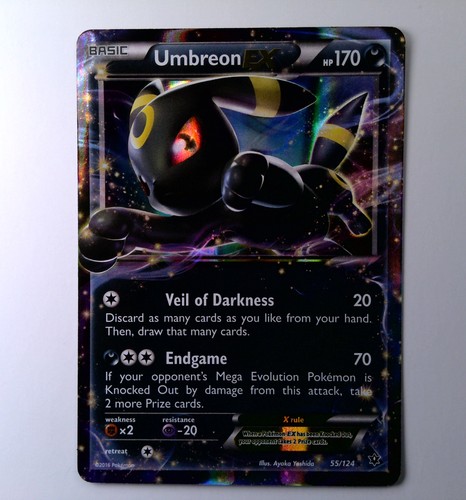 2016 POKEMON XY FATES COLLIDE 55/124 UMBREON EX HOLO 55/124