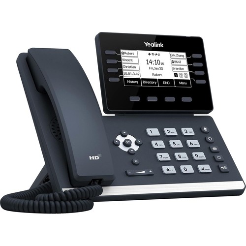 Yealink SIP-T53W Wall/Desktop WiFi & Bluetooth Corded IP TelePhone, Classic Gray - Photo 3/3