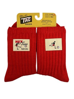 Blue Q Tag Socken, hellrot