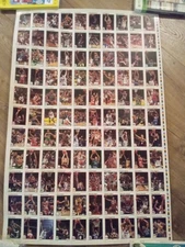Lot of 4 1991-92 Hopps Uncut Sheet 110 Cards 26x39 BIRD MAGIC MALONE PARRISH