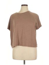 Ambrielle Women Brown Short Sleeve T-Shirt XL