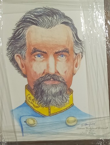 NATHAN BEDFORD FORREST SHADOWBOX CIVIL WAR FRAMED PRINT- D. MANSFIELD 10×14/1000 - Picture 3 of 10