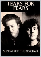 Tears for Fears "Songs From the Big Chair" 1980s postcard