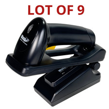 LOT OF 9 Wasp WWS450 1D 2D QR Laser Wireless Barcode Scanner FULLY TESTED