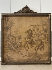 🔥 Antique Old 19th c. ORIENTALIST Arab Horseman MOORISH Embroidery Art TAPESTRY