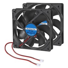 2Pcs DC 12V 12025 Cooling Fan 120x120x25mm 12cm 120mm Computer Case Fan DC 12V