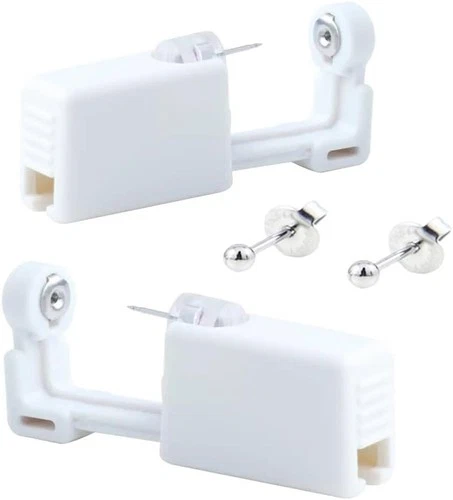 Ear Piercing Kit, 2 Pcs Disposable Gun with Silver -3mm  - product listing photo