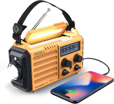 Weather Radio, 5000Mah/18500Mwh NOAA Weather Radio, Solar Hand Crank Emergency R