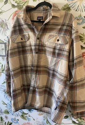 Patagonia Fjord Flannel Mens XL Organic Cotton Shirt Plaid Soft Hiking Gorpcore