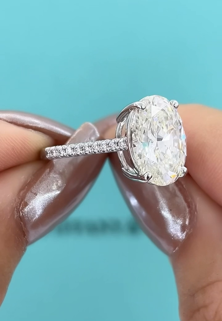 Tiffany Co Novo Oval Diamond Engagement Ring ct Platinum